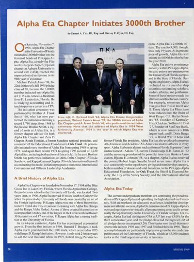 Alpha Eta Chapter Initiates 3000th Brother